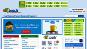 What Abcteach.com website looked like in 2020 (3 years ago)