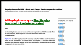 What Allpaydayloans.xyz website looked like in 2020 (3 years ago)