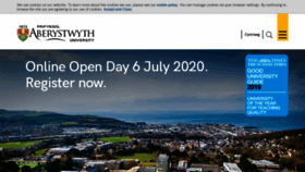 What Aber.ac.uk website looked like in 2020 (3 years ago)