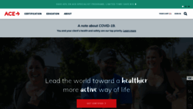 What Acefitness.org website looked like in 2020 (5 years ago)