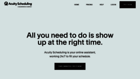 What Acuityscheduling.com website looked like in 2020 (3 years ago)