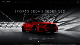 What Acura.com website looked like in 2020 (3 years ago)