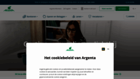 What Argenta.be website looked like in 2020 (5 years ago)