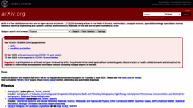 What Arxiv.org website looked like in 2020 (3 years ago)