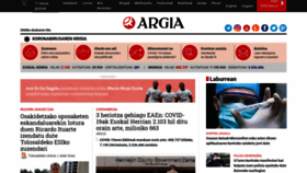 What Argia.eus website looked like in 2020 (3 years ago)