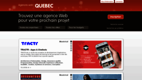 What Agenceswebduquebec.com website looked like in 2020 (3 years ago)