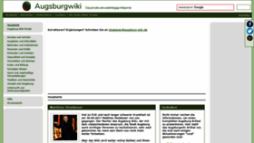 What Augsburgwiki.de website looked like in 2020 (3 years ago)