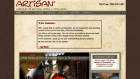 What Artisansew.com website looked like in 2020 (3 years ago)