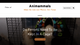 What Animammals.com website looked like in 2020 (3 years ago)