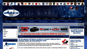 What Alliancehockey.com website looked like in 2020 (3 years ago)
