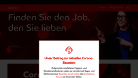 What Adecco.at website looked like in 2020 (3 years ago)
