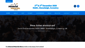 What Advancedmaterialsshow.com website looked like in 2020 (3 years ago)