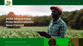 What Africafoodprize.org website looked like in 2020 (3 years ago)