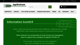 What Agriprotech.fr website looked like in 2020 (3 years ago)