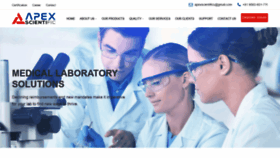 What Apexscientific.in website looked like in 2020 (5 years ago)