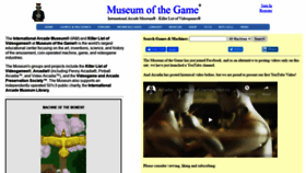 What Arcade-museum.com website looked like in 2020 (3 years ago)