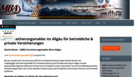 What Amba-versicherungen.de website looked like in 2020 (3 years ago)