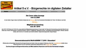 What Artikel5ev.de website looked like in 2020 (3 years ago)