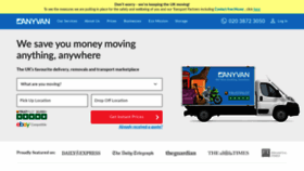 What Anyvan.com website looked like in 2020 (3 years ago)