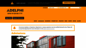What Admissions.adelphi.edu website looked like in 2020 (3 years ago)