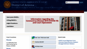 What Azb.uscourts.gov website looked like in 2020 (3 years ago)