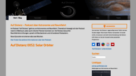 What Aufdistanz.de website looked like in 2020 (3 years ago)