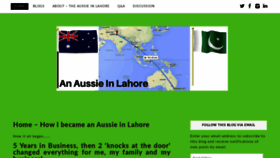 What Aussieinlahore.com website looked like in 2020 (3 years ago)