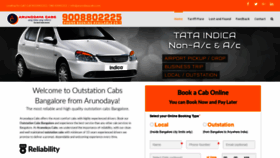 What Arunodayacabs.com website looked like in 2020 (3 years ago)