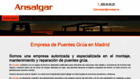 What Ansalgar.es website looked like in 2020 (3 years ago)