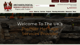 What Archaeologicalresearchservices.com website looked like in 2020 (3 years ago)