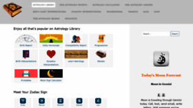 What Astrolibrary.org website looked like in 2020 (3 years ago)