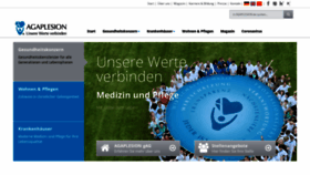 What Agaplesion.de website looked like in 2020 (5 years ago)
