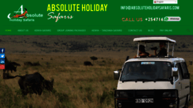 What Absoluteholidaysafaris.com website looked like in 2020 (3 years ago)
