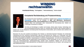 What Anwaltskanzlei-winning.de website looked like in 2020 (3 years ago)