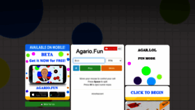 What Agario.fun website looked like in 2020 (3 years ago)
