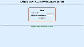 What Apsrtcinfo.in website looked like in 2020 (3 years ago)