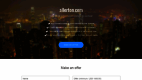 What Allerton.com website looked like in 2020 (3 years ago)
