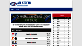 What Afl-stream.com website looked like in 2020 (3 years ago)
