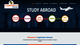 What Aspirationsabroad.in website looked like in 2020 (3 years ago)
