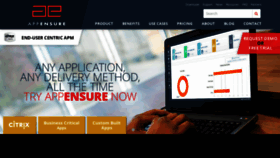 What Appensure.com website looked like in 2020 (3 years ago)