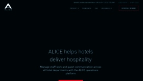 What Aliceapp.com website looked like in 2020 (3 years ago)