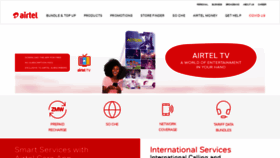 What Airtel.co.zm website looked like in 2020 (3 years ago)