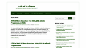What Africaschoolnews.com website looked like in 2020 (3 years ago)