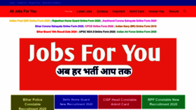What Alljobsforyou.com website looked like in 2020 (3 years ago)