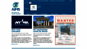 What Aimsworldrunning.org website looked like in 2020 (3 years ago)