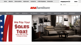 What Anafurniture.com website looked like in 2020 (3 years ago)