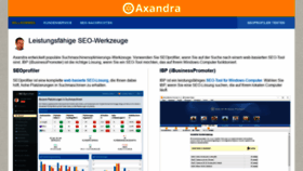 What Axandra.de website looked like in 2020 (3 years ago)