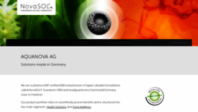 What Aquanova.de website looked like in 2020 (3 years ago)
