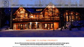 What Alpineproperty.com website looked like in 2020 (3 years ago)