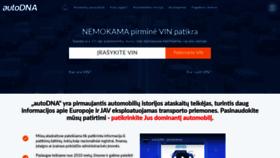 What Autodna.lt website looked like in 2020 (3 years ago)